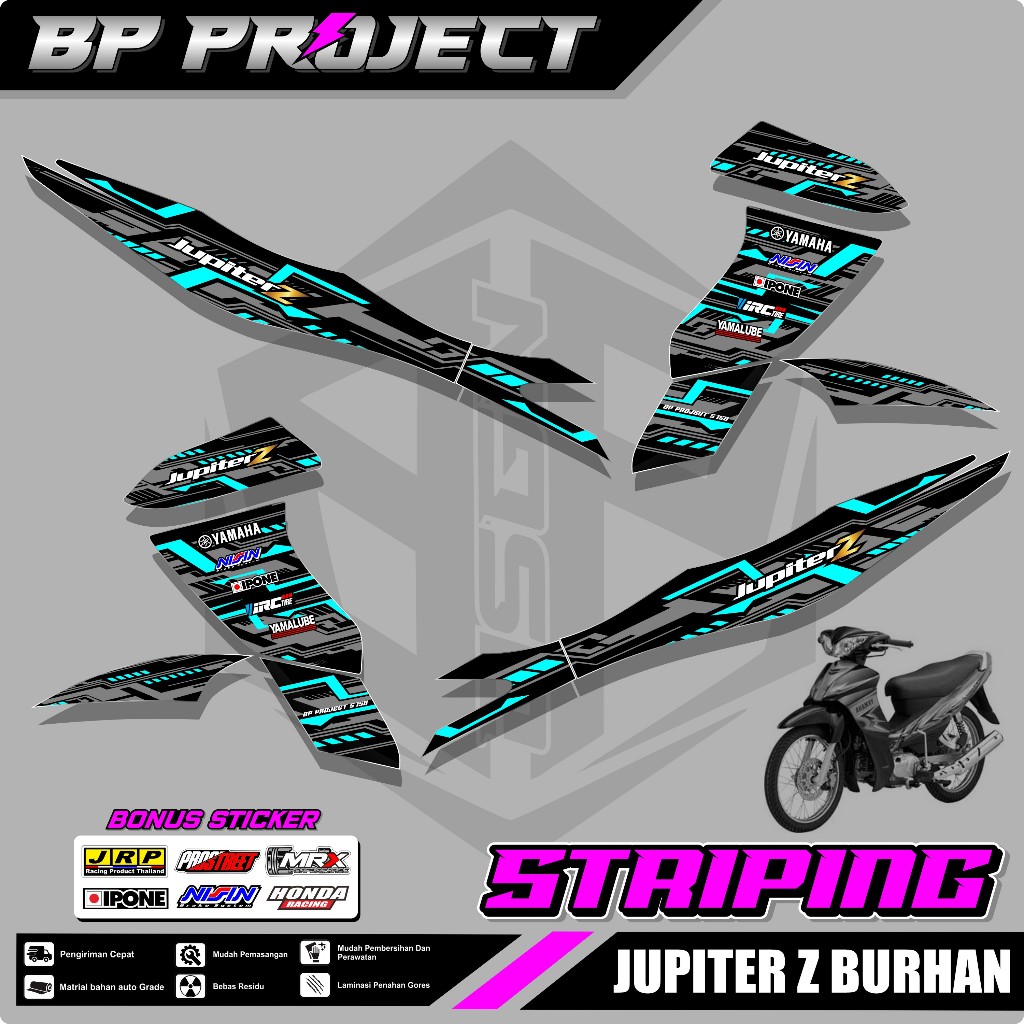 STICKER STRIPING JUPITER Z LAMA BURHAN - STICKER MOTOR LIST VARIASI MOTOR YAMAHA JUPITER Z BURHAN
