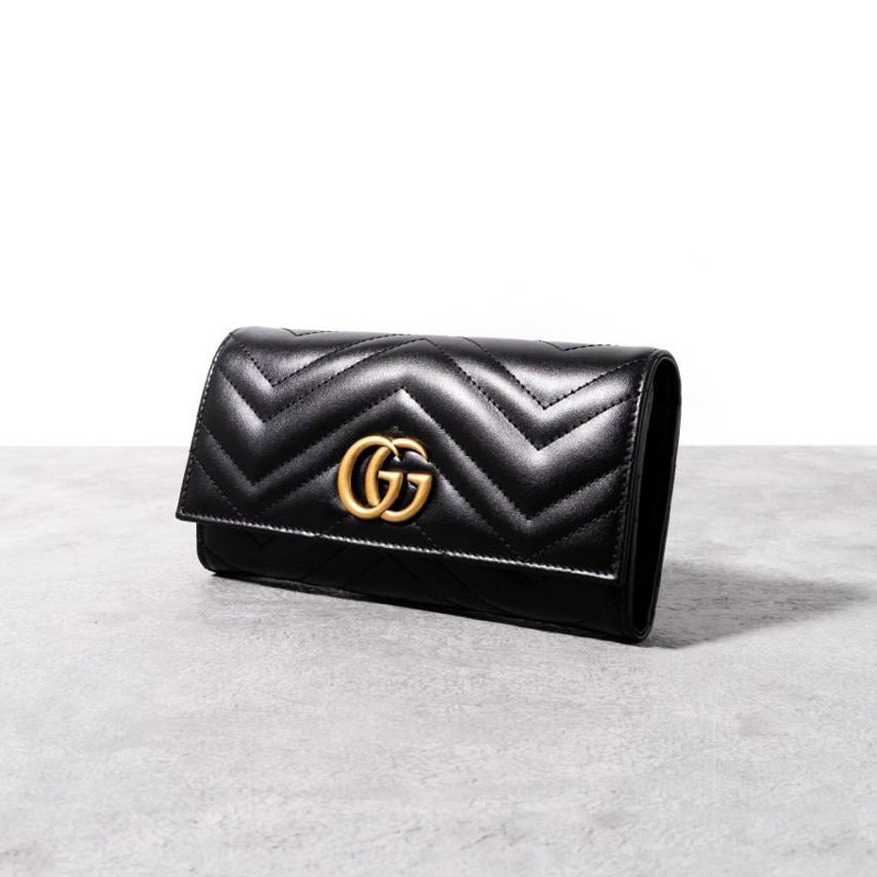 Original Gucci GG Marmont Long Continental Flap Wallet