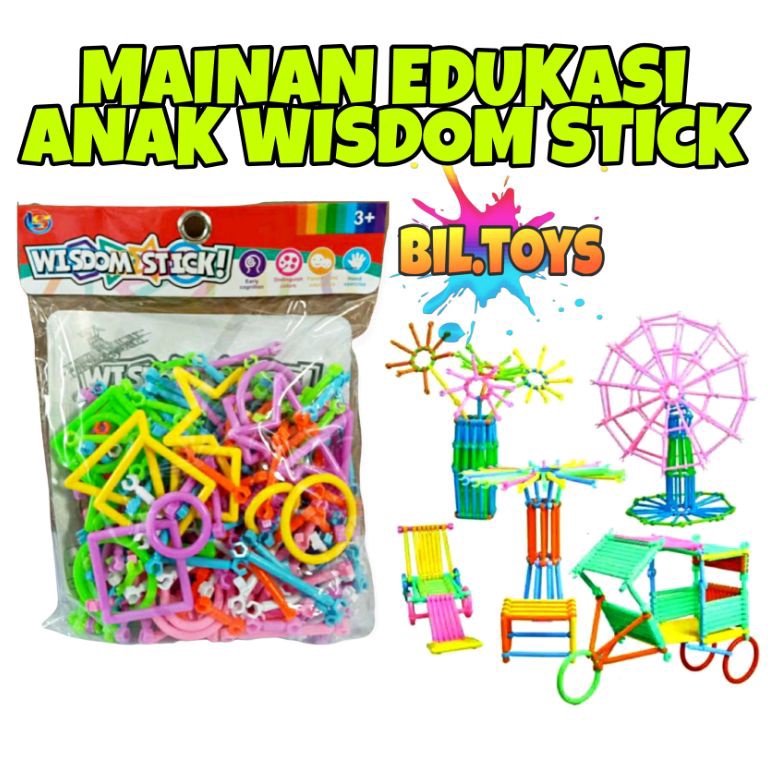 Tp Pruk MAINAN ANAK EUKASI STIK WISM STIK MAINAN KREATIVITAS ANAK MAINAN BNGKAR PASANG PUZLLE STIK J