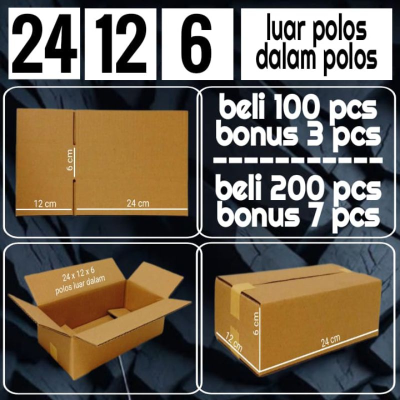 

Kardus kemasan ukuran 24x12x6