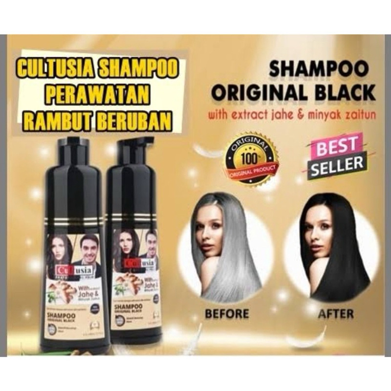 BEST SELLER-Cultusia Shampo Original Black-Shampo uban Cultusia