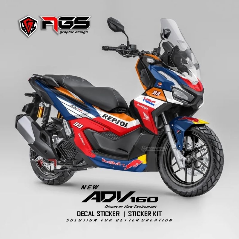 DECAL HONDA ADV160 / DECAL STICKER ADV160 REPSOL 93 / DECAL FULL BODY / ADV / advagsgraphic