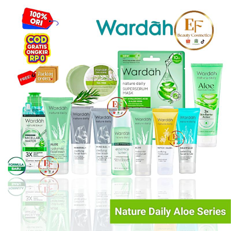 WARDAH Nature Daily Aloevera/Seaweed Micellar water | Face  Wash | Aloevera Gel | Moisturizer Cream 