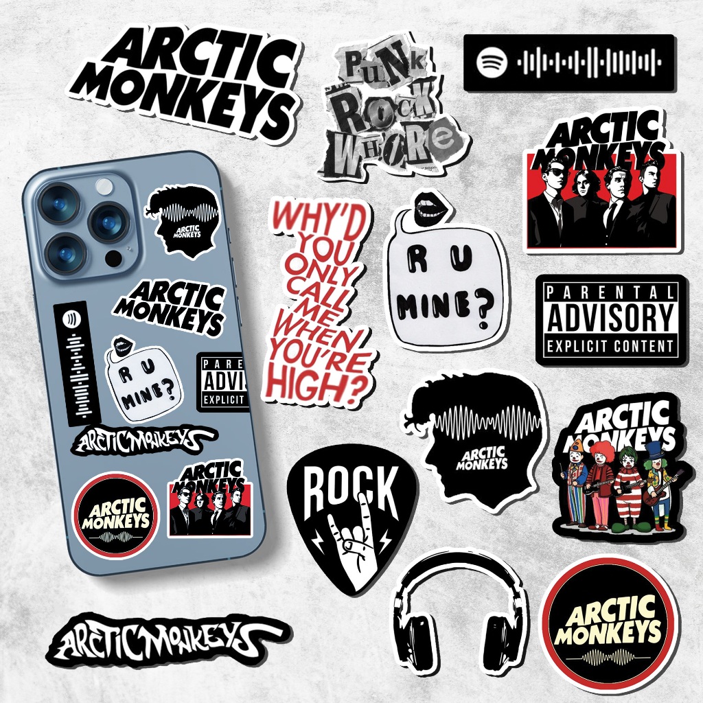 

ARTICS MONKEY BAND - STICKER AESTHETIC | Sticker Laptop Sticker Handphone Mobil Motor