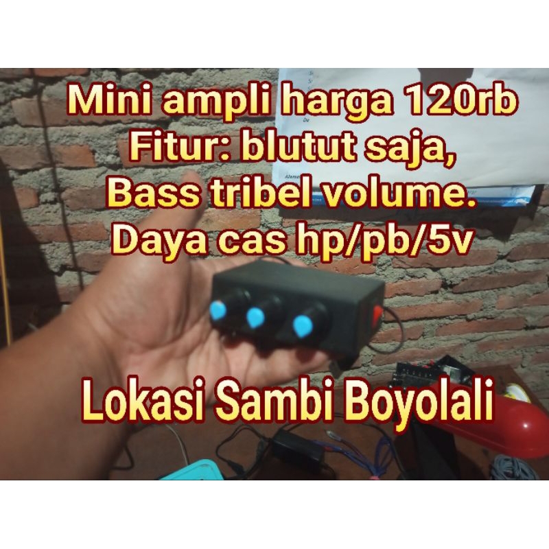mini ampli blutut bass tribel volume
