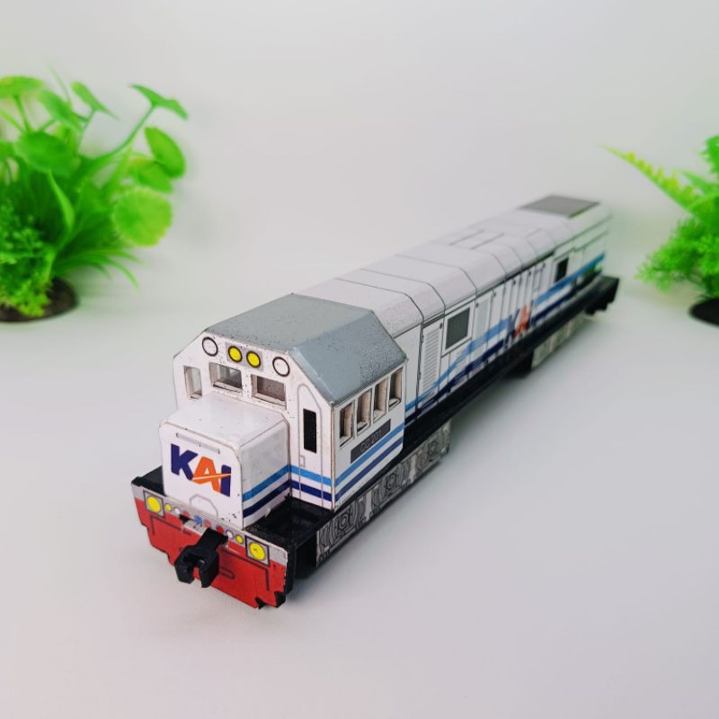 MINIATUR LOKOMOTIF CC 201 PUTIH BIRU