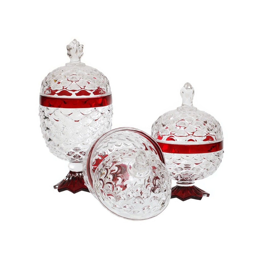 Vicenza Pineapple Candy Jar Set VGC356KC Toples Permen Kaca Nanas