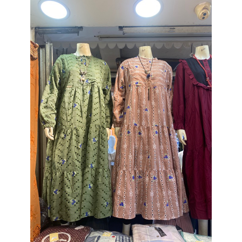 Midi Dress Katbol Midi Katun Bolong Import Original Najwa Dan Nie Wen Ayura