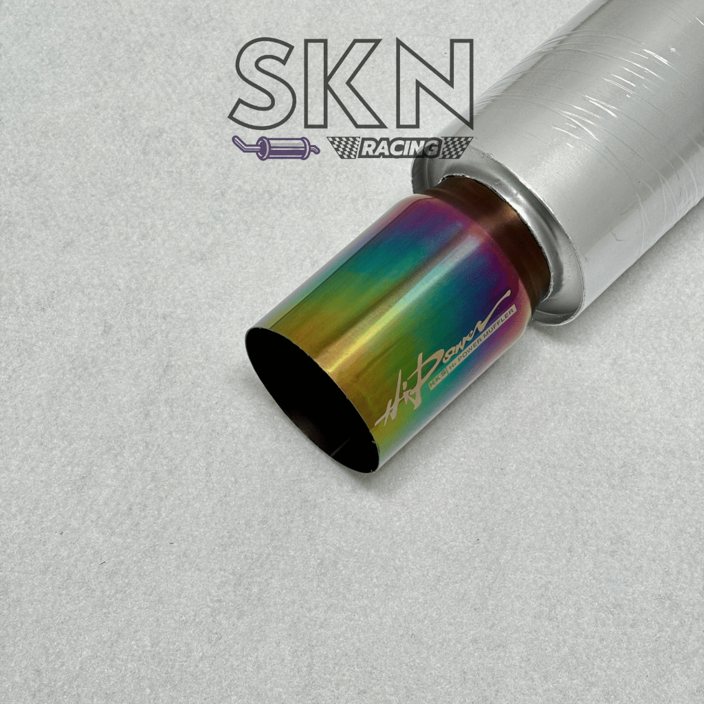 Muffler HKS hipower - knalpot mobil racing bass adem kering Pelangi