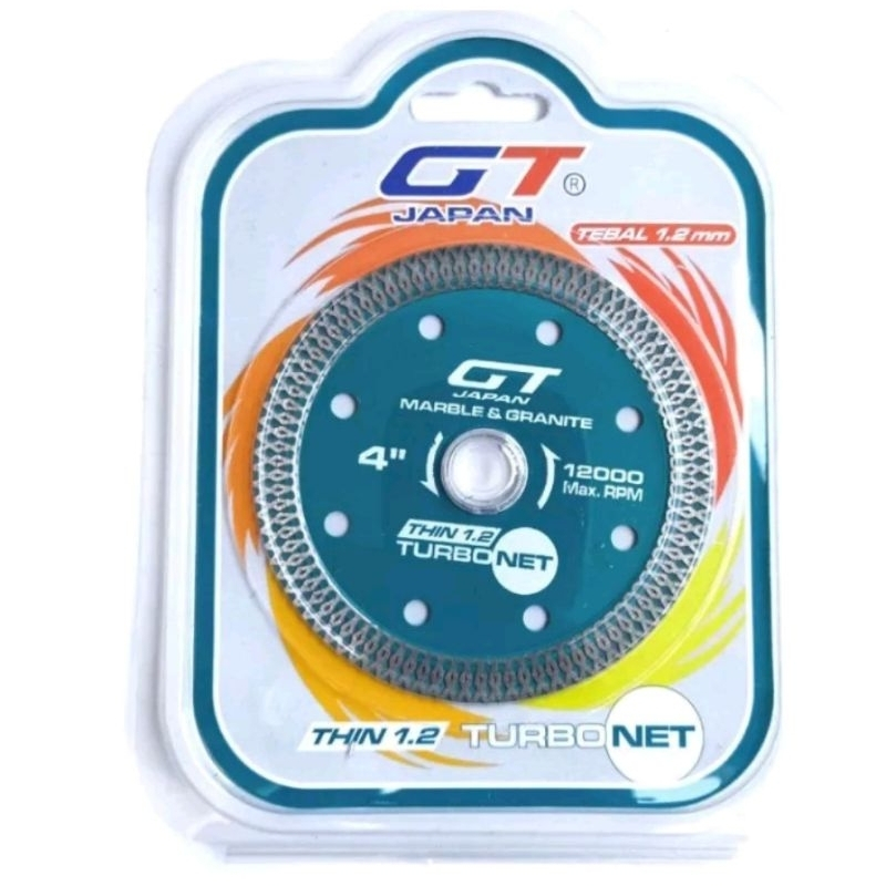 GT Mata Gerinda Potong Granit Turbo Net GT Japan  Mata Pisau Granit Diamond Cutting Wheel GT Turbo N