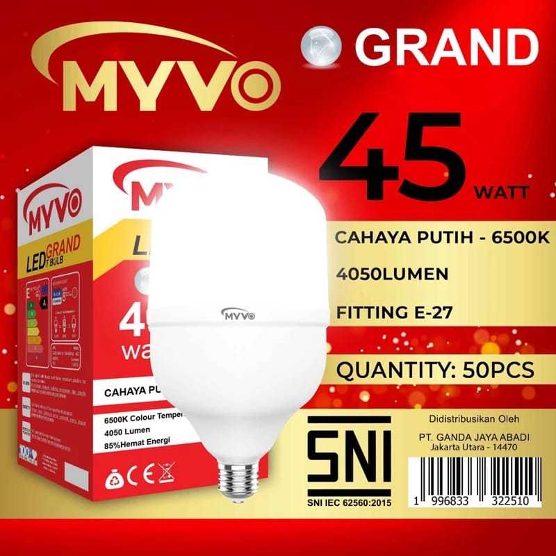 MYVO GRAND LAMPU LED PUTIH T BULB 45 WATT
