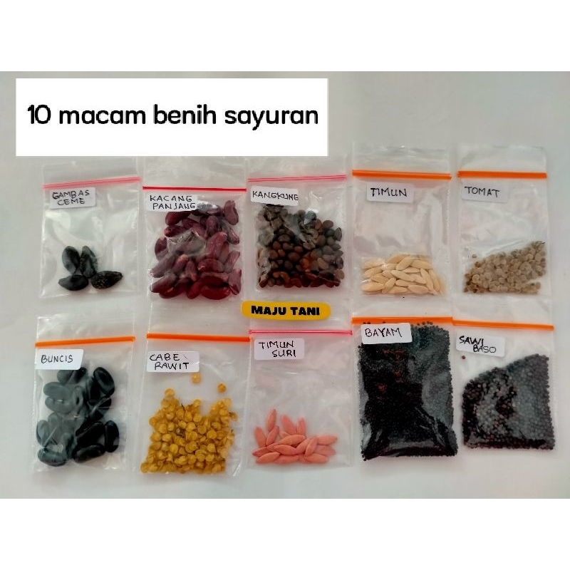 Benih sayuran 10 macam benih unggul mutu terjamin