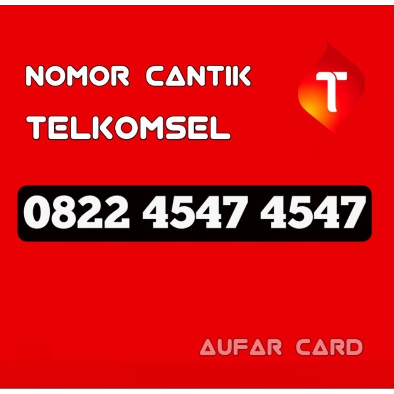 Nomor Cantik Kartu As ABCD ABCD 4547 4547 SUPER awalan 0822