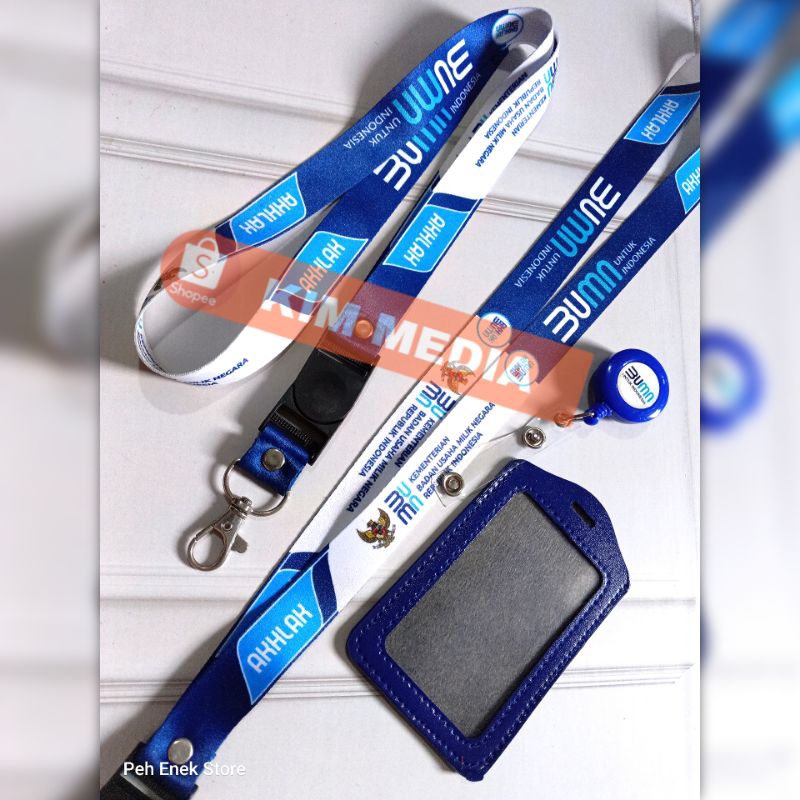 

TALI ID CARD BUMN GARUDA NEW LOGO/ LANYARD IDCARD BUMN GARUDA PRINTING ANTI LUNTUR
