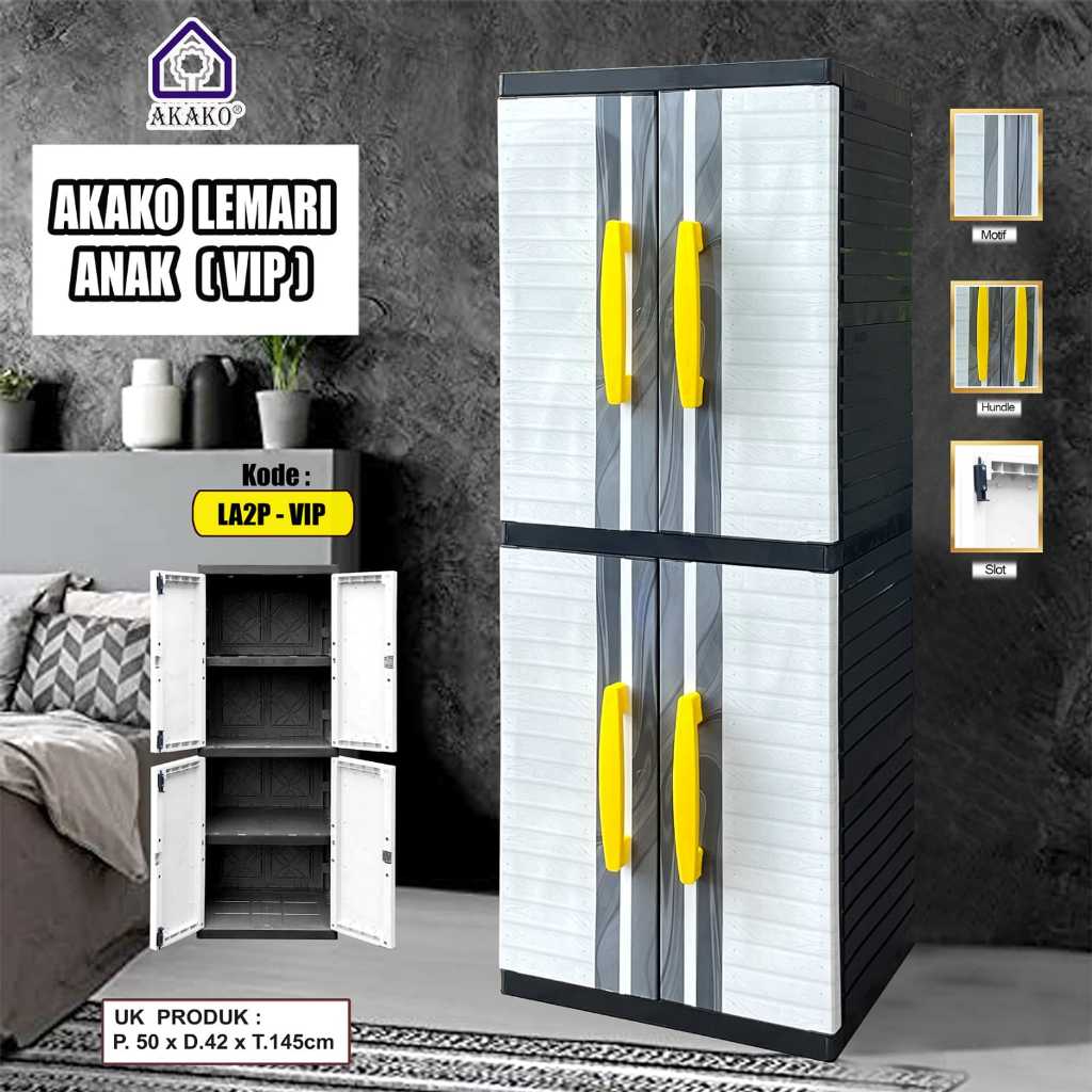 LEMARI PLASTIK 2 PINTU / LEMARI PLASTIK MURAH / LEMARI MINIMALIS-AKAKO