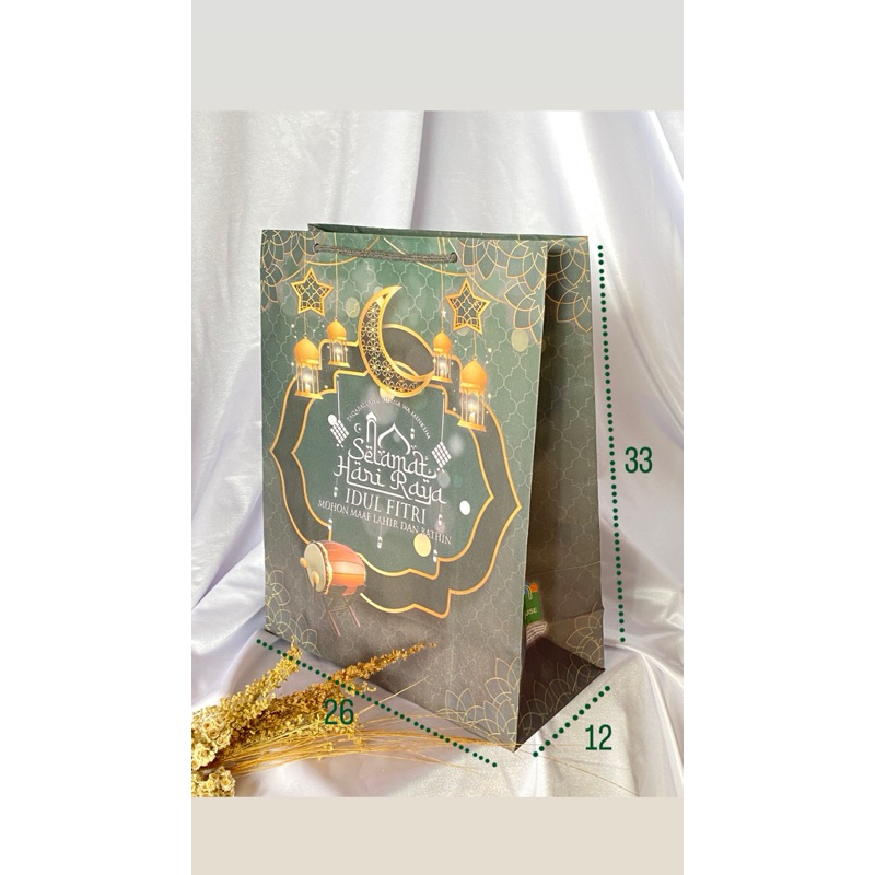 

EDISI IDUL FITRI/ Paperbag motif size 26x12x33 (1 LUSIN isi 12 pcs)