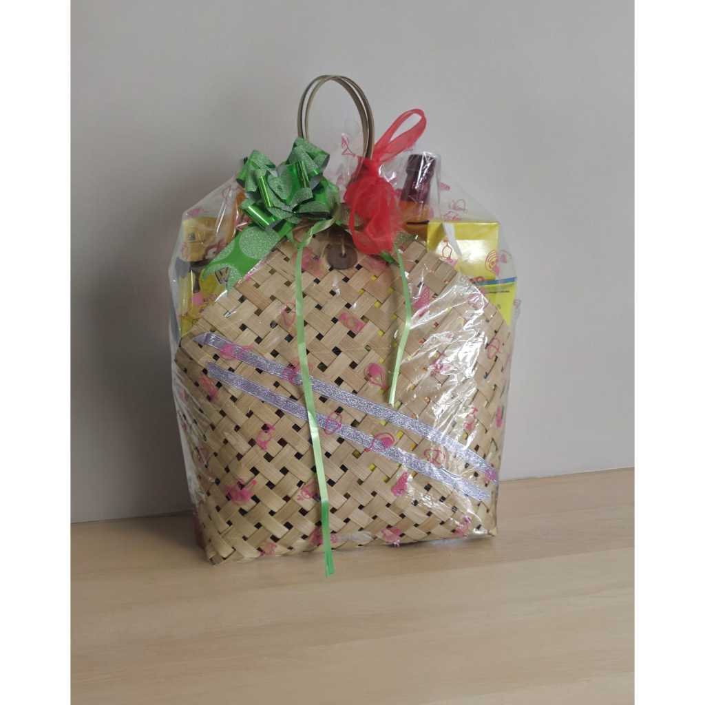 

Parcel Bamboo plus isi/Hempers/Makanan/Parcel Lebaran idul fitri super murah/parcel bambu