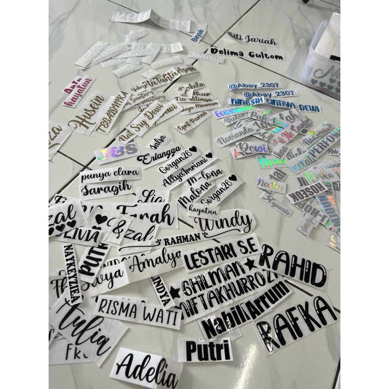

JUAL MURAH STIKER NAMA READY !!