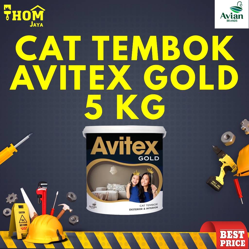 CAT TEMBOK EXTERIOR & INTERIOR - 5KG - AVITEX GOLD