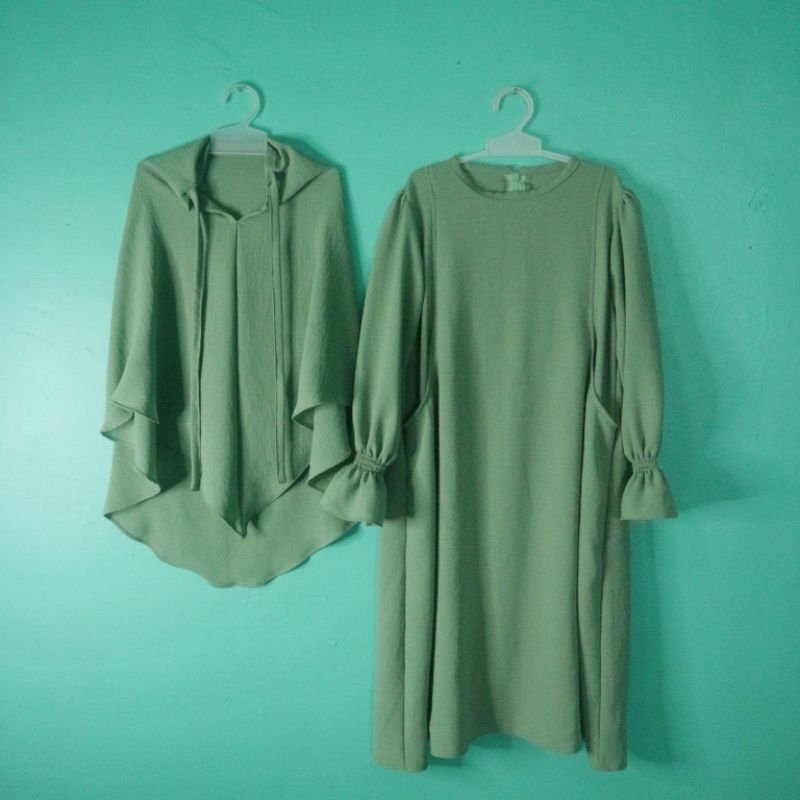 Gamis Anak Harian Set Kerudung Bergo