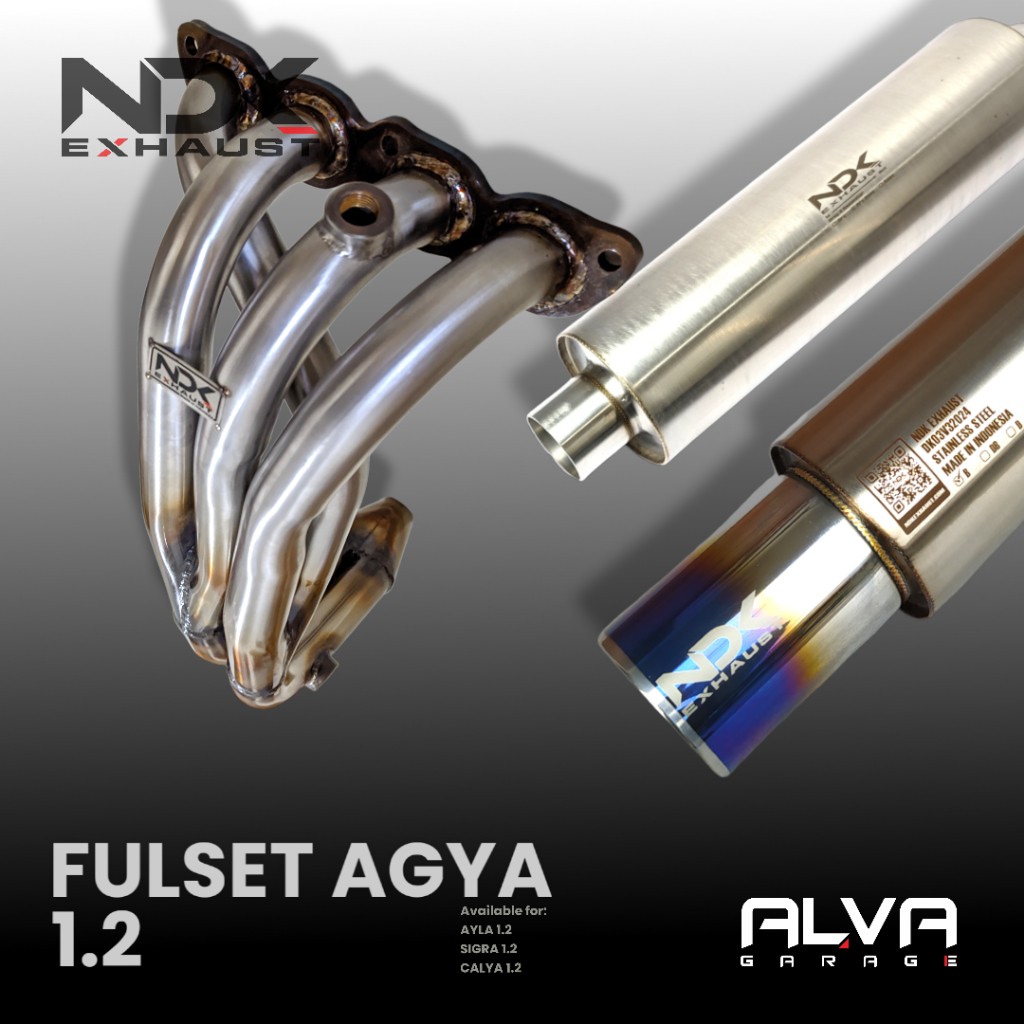 Knalpot Agya Ayla NDK Exhaust Fulset Knalpot NDK Agya Ayla 1200cc Bass Harian NDKEXHAUST