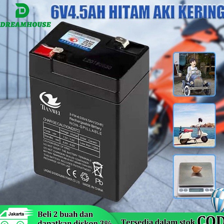 Paling Dicari aki kering 6v 45ah aki kering genset 12v12AH 12V8AH 4V 4AhAki Timbangan Digital VRLA S
