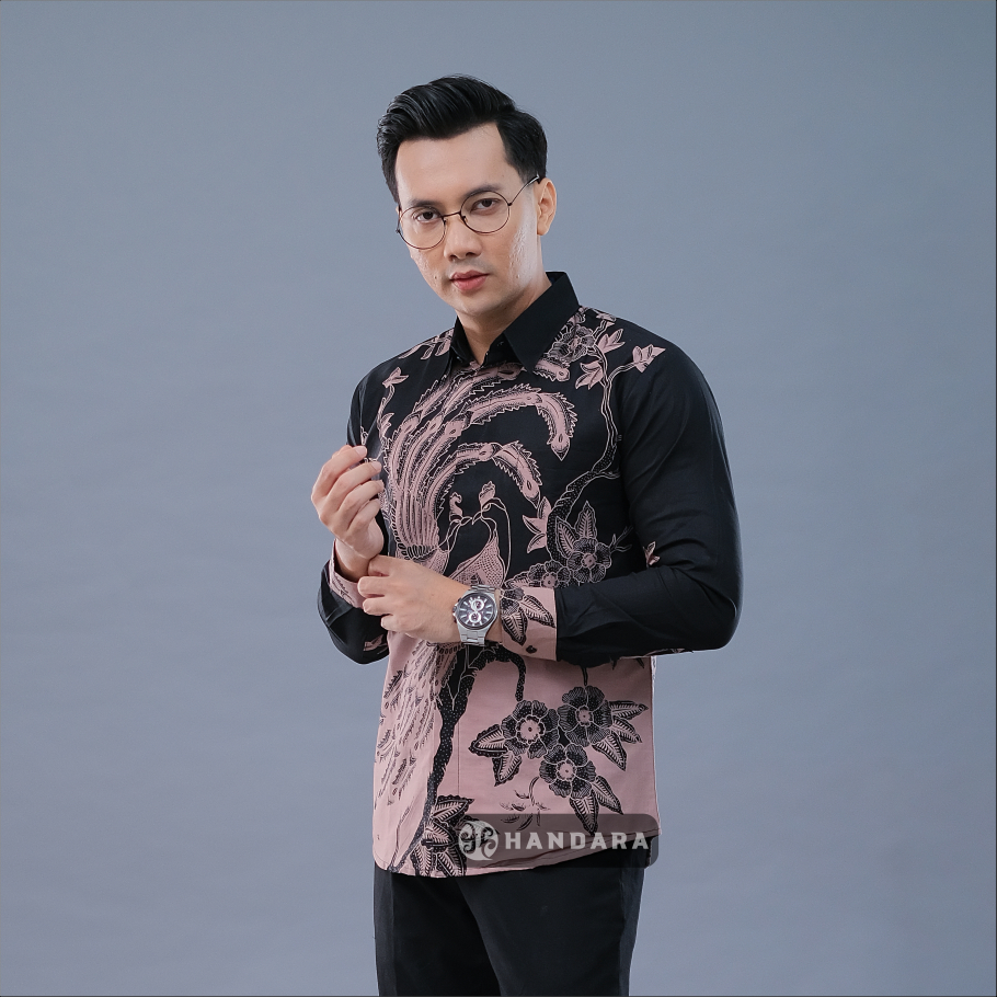 Handara Batik Premium Pria Lengan Panjang Slim Fit Furing - Asmara Manyura