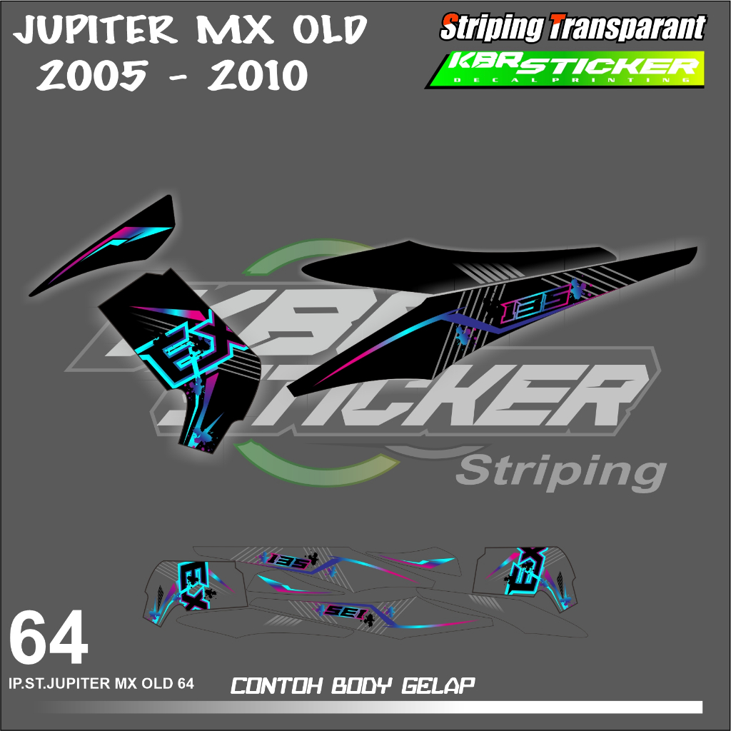 JUPITER MX 135 OLD (COD) STIKER STRIPING MOTOR YAMAHA JUPITER MX OLD - STIKER LIST GRAFIK WARNA VARI
