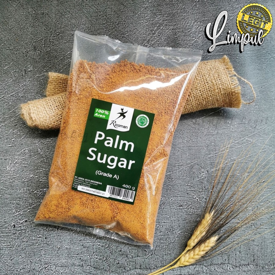 

Ricoman Palm Sugar Gula Palem Gula Aren Grade A 400 Gr (100% AREN)