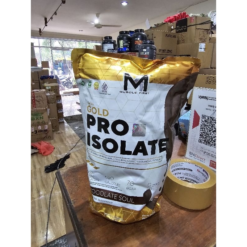M1 Muscle First Gold Pro Isolate 2 Lbs BPOM susu Whey Protein Isolate