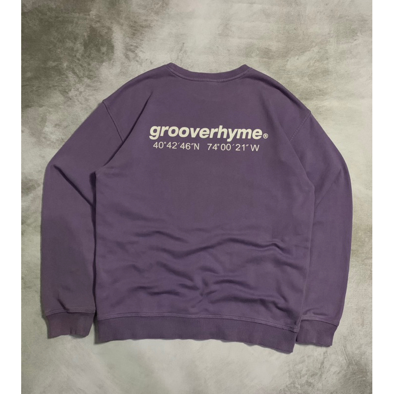 CREWNECK GROOVERHYME PURPLE LENGAN PANJANG