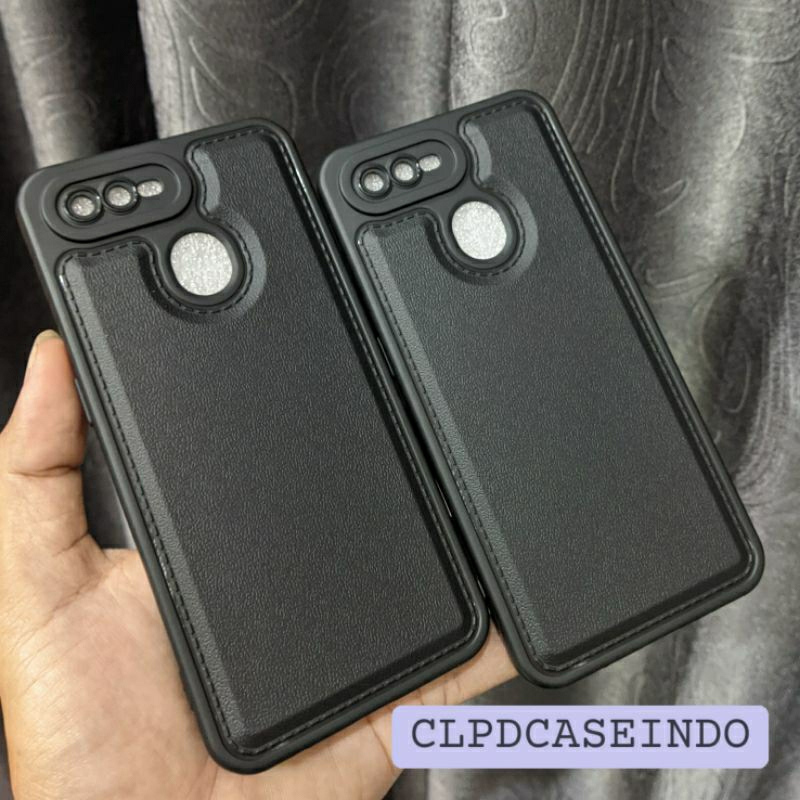 Soft Case Oppo F9 Oppo A11K Oppo A5S A12 Oppo A7 Hitam Model Kulit