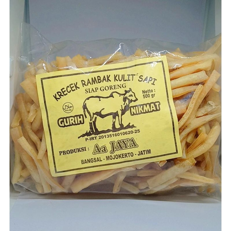 

Rambak Sapi Mentah Super 500gr/Krecek Rambak Sapi Asli