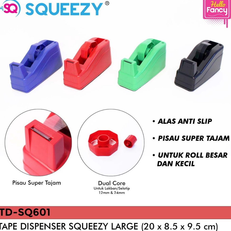 

Harga termurah Tape ispenser Tape utter Squeezy Pemtng Slatip Perekat TSQ61 6L