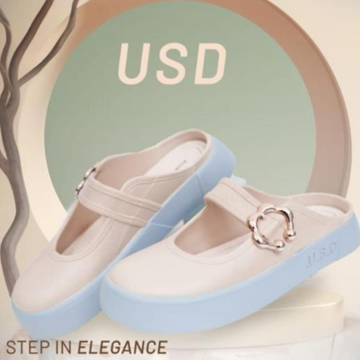 Rumahkaki - Sepatu Sandal Mules Wanita Porto USD Sendal Slop Fuji Jelly Gesper Fashion Korea