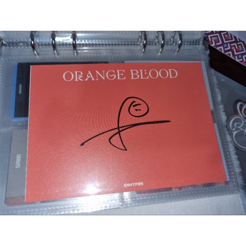 Enhypen signed postcard orange blood US Jungwon