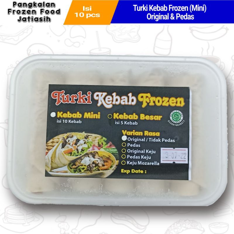 

Turki Kebab Frozen Mini Original & Pedas I Isi 10pcs