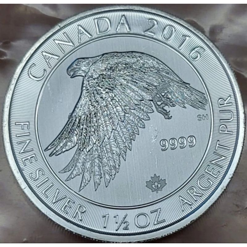 Perak Silver Coin Canada White Falcon 2016 1.5 oz