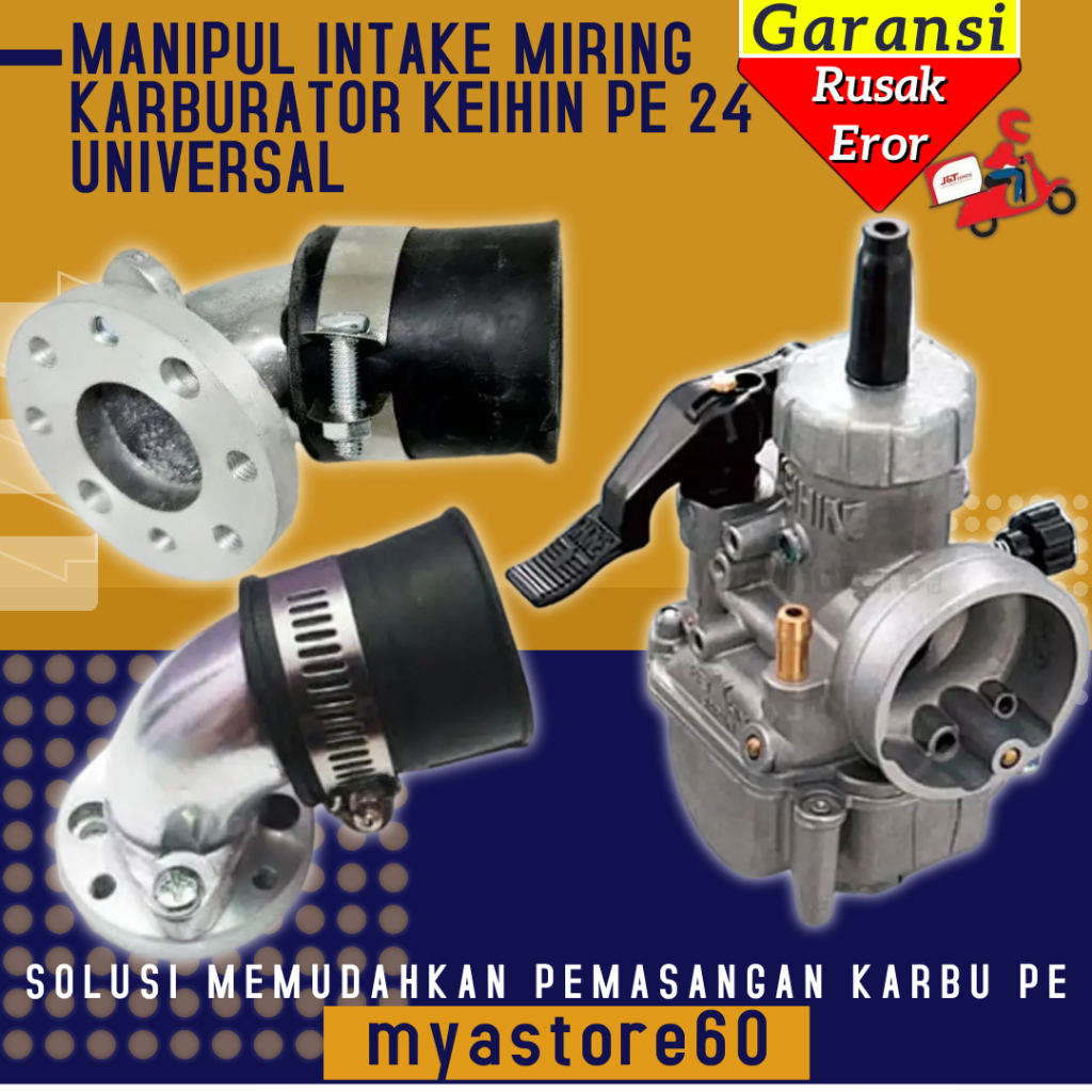 Manipul Intake Miring Karburator PE 24 PE24 Motor / Intake Karbu PE 24 / Manipul Karbu PE 24