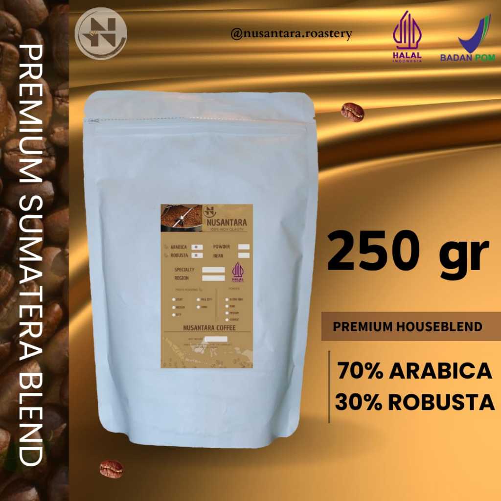 

HOUSE BLEND 70% Arabica 30% Robusta Es Kopi Susu 250 gr by Nusantara Coffee