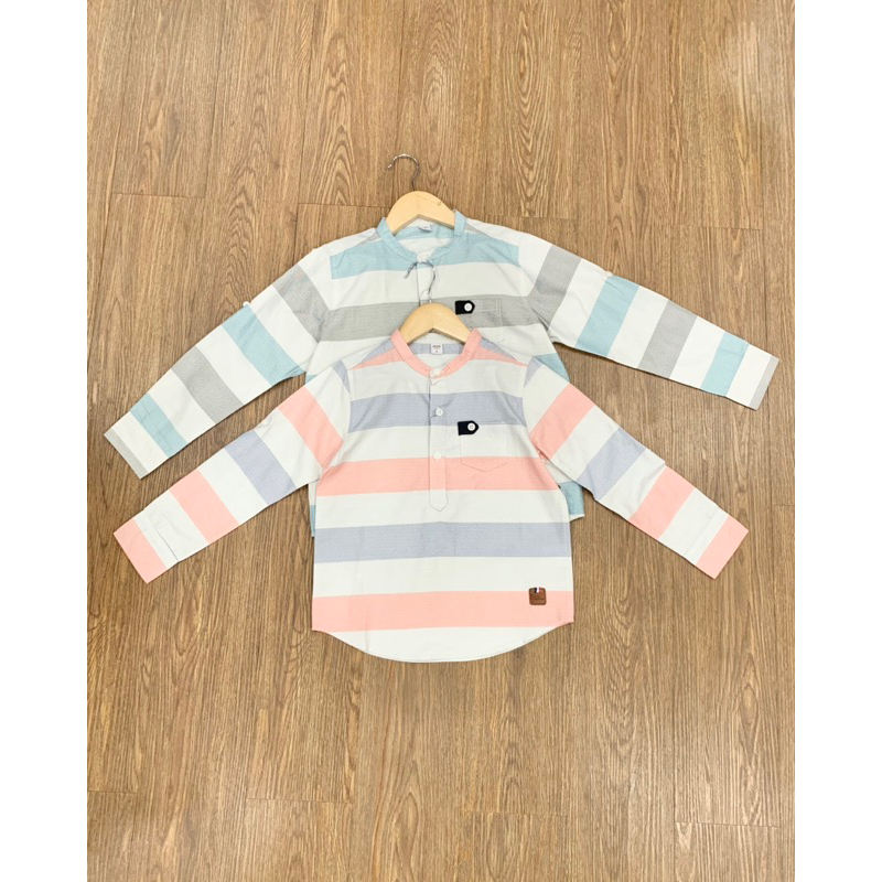 Kemeja Garis Sanghai Anak Laki Laki