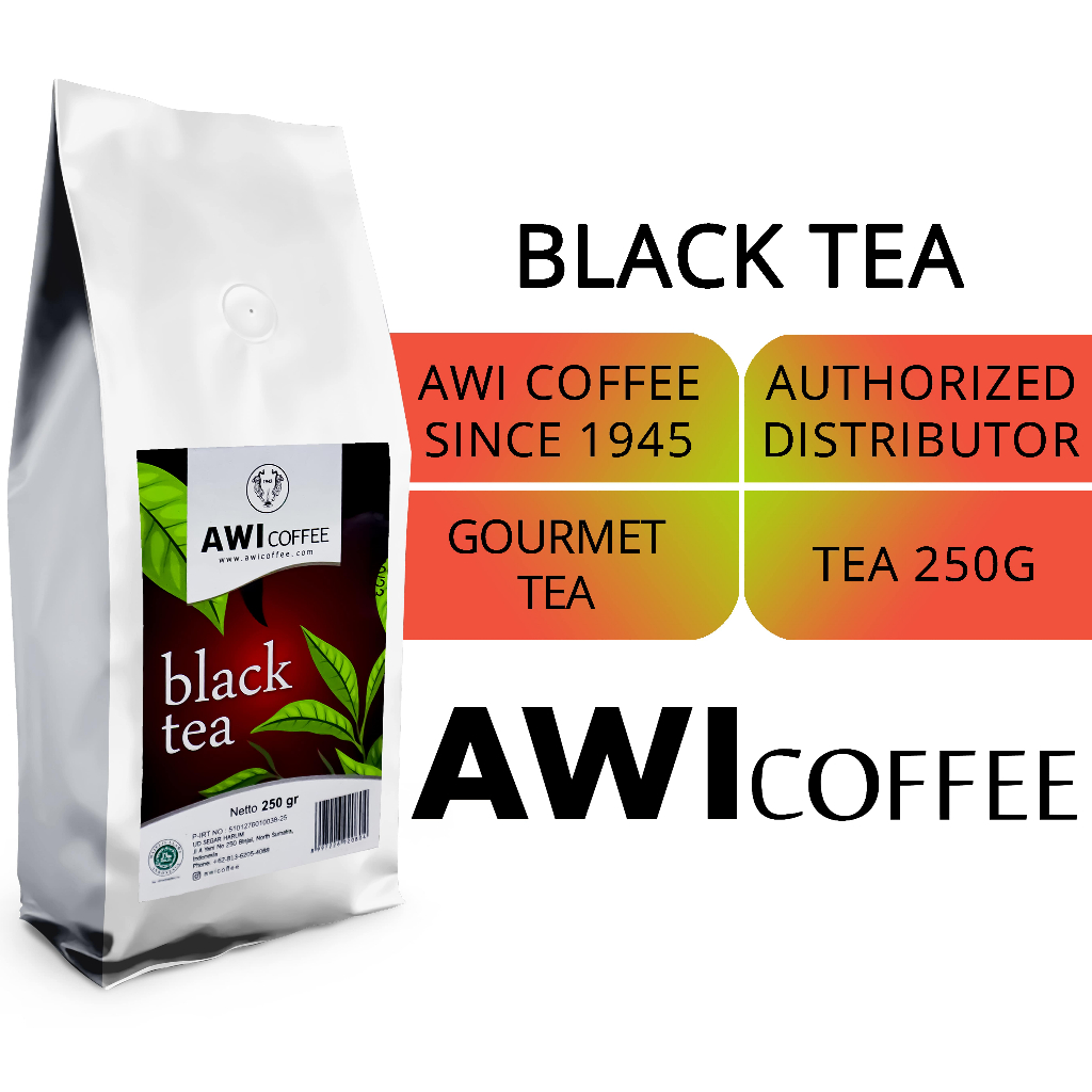 

AWI BLACK TEA 250g | Teh Kawat Hitam Export Grade: Broken Orange Pekoe (BOP) Bah Butong Sidamanik