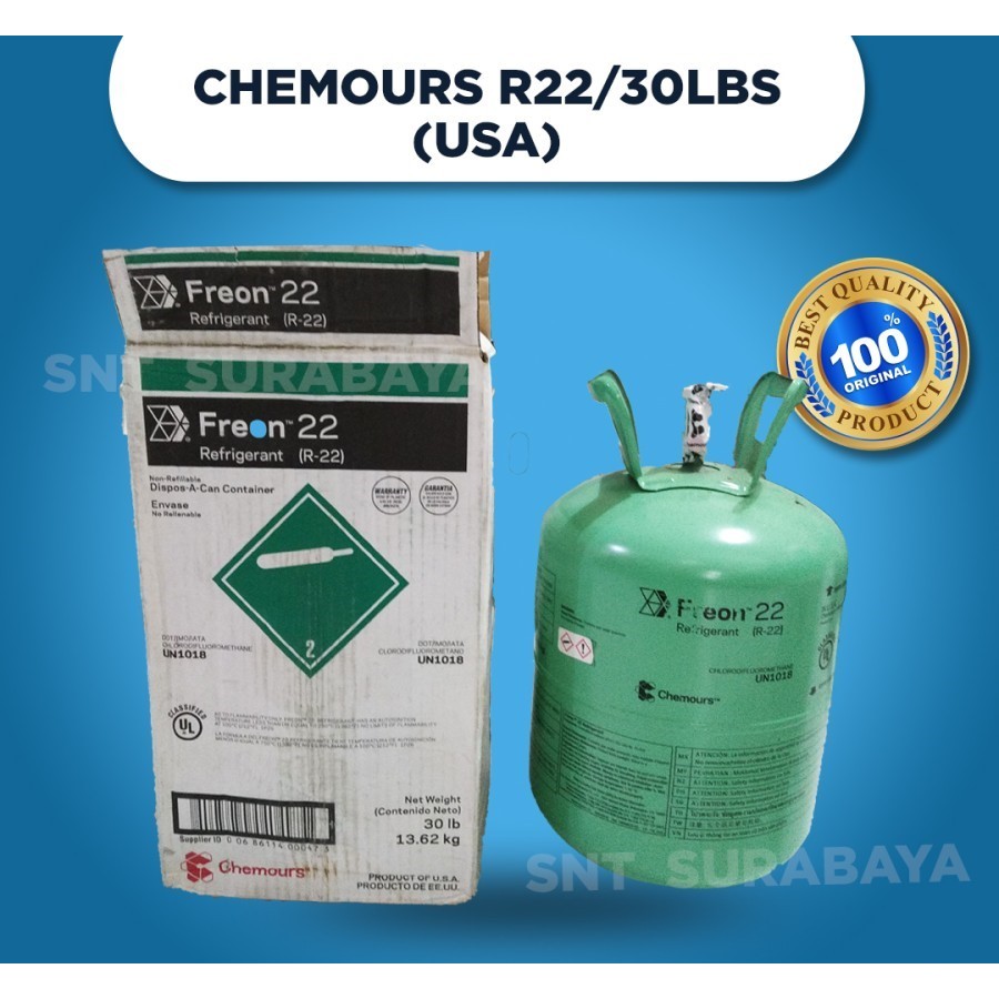 Jual Freon R22 Chemours USA , Freon R22 Chemours USA Surabaya