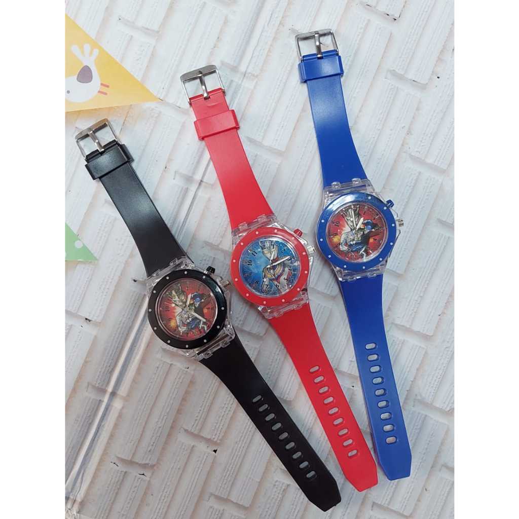 Jam tangan anak ultraman lampu nyala jam tangan anak laki laki ultraman