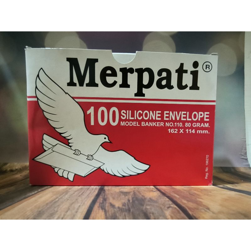

Amplop Merpati putih polos No.110 80gram(uk162x114mm)