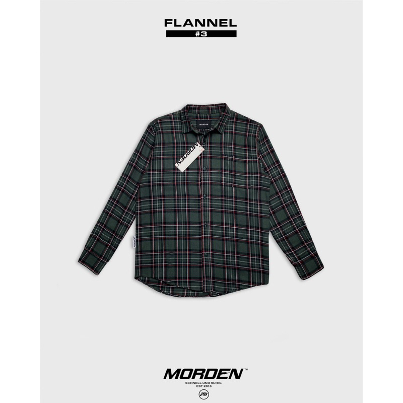 morden kemeja FLANNEL pria limited edition