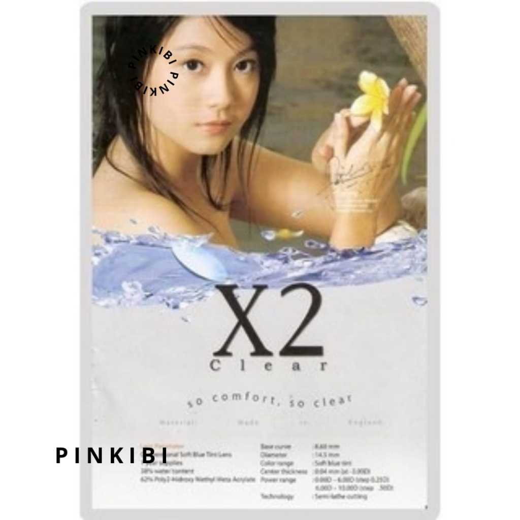 GROSIR - Softlens X2 CLEAR ( 1 BOTOL) 14MM Softlens Clear Minus , Softlens Terlaris , Softlens Minus