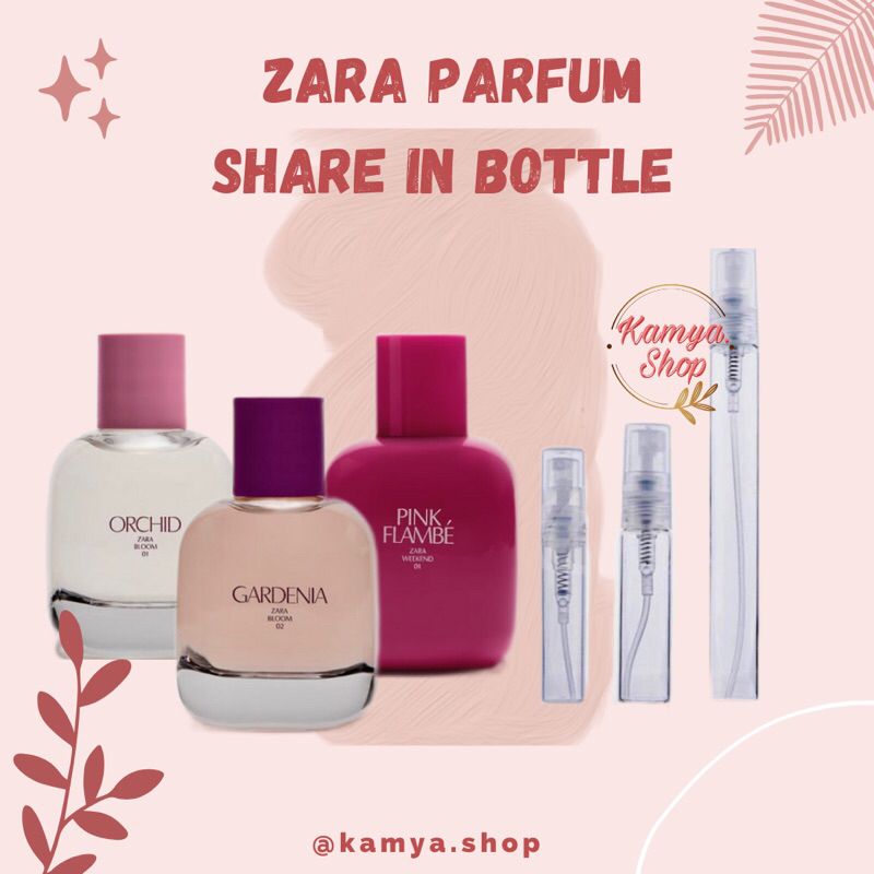Zara - Share in jar / Decant Parfum Zara Gardenia / Orchid / Wonder Rose