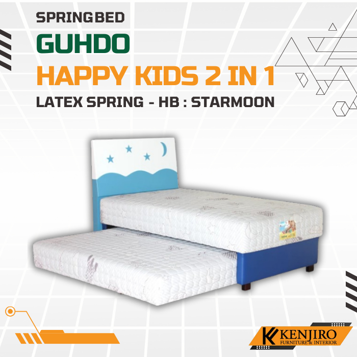 Kasur Springbed Guhdo 2in1 Happy Kids Latex Spring Fullset