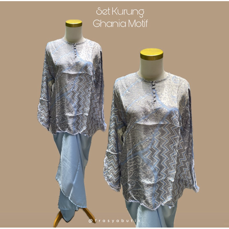 FRASYA BUTIK | Set Kurung Ghania Motif Batik Viscose Baju Kurung Malaysia